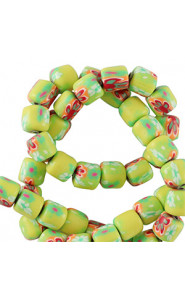 Polymer beads 6mm - Lime green